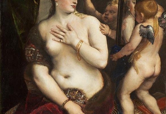 Venus With A Mirror Print