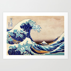 Katsushika Hokusai The Great Wave Off Kanagawa Art Print