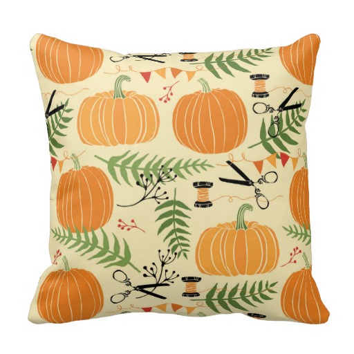 Abstract Autumn Patterns Throw Pillow