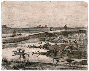 landscape-with-bog-trunks-vincent-van-gogh